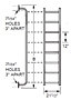 Series D Side-Step Steel Dock Ladder Drawing